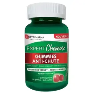 Comparateur de prix : Forté Pharma Expert Cheveux Gummies Anti-Chute - 60 Gommes
