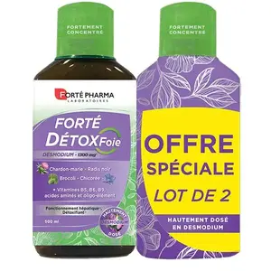 Comparateur de prix : Forté Pharma Forté Détox Foie Lot de 2 x 500ml