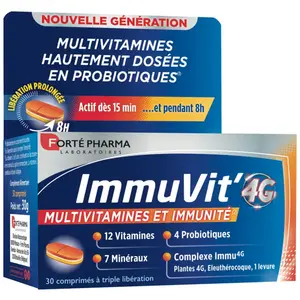 Comparateur de prix : Forte Pharma Forte Pharma Immuvit 4g 30 Comprimés