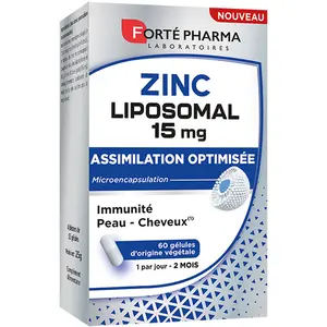 Forté Pharma Zinc Liposomal 15 mg Immunité Peau Cheveux 60 gélules végétales