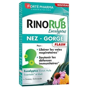 Comparateur de prix : Forté Pharma RinoRub Rhume Nez Toux Gorge Eucalyptus 15 comprimés