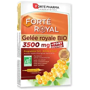 Comparateur de prix : Forté Pharma Forté Royal Gelée Royale 3500mg Bio 10 ampoules