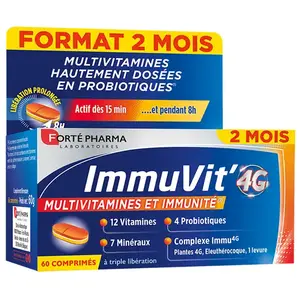 Comparateur de prix : Forté Pharma Immuvit' 4G 60 comprimés