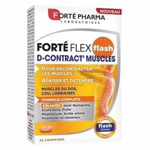 Comparateur de prix : Forté Pharma Forté Flex Flash D-Contract' Muscles Magnésium - 20 comprimés