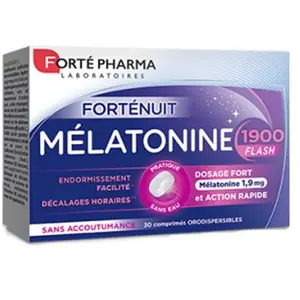 Comparateur de prix : FORTÉ PHARMA - Mélatonine Flash 1900 Vitamines 1 pieces unisex
