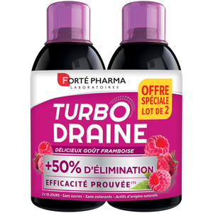 Forté Pharma Turbodraine draineur goût framboise lot 2x500mlVendu parnocibe