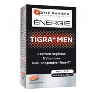 Forté Pharma Tigra+ Men Tonus masculin UME-C Ginseng Gingembre Kola 28 comprimésVendu parrakuten