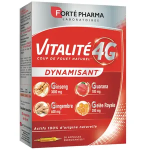 Comparateur de prix : FORTÉ PHARMA - Vitalité 4G Dynamisant Vitamines 1 pieces unisex