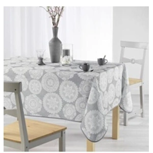 Comparateur de prix : DOUCEUR D'INTERIEUR Nappe rectangle 150 x 240 cm fils coupes imprime anais Anthracite