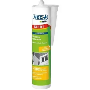 Illbruck - Mastic bâtiment silicone 310mL - transparent - NEC pas cher