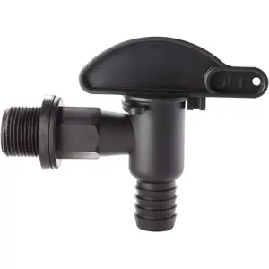 BELLI Robinet gros débit joint plat noir 26-34 pour récup à eauVendu paramazon