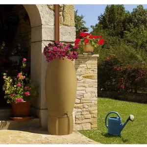 Comparateur de prix : Récupérateur d'eau de pluie 235L Belli coloris beige Ø.60 x H.146 cm