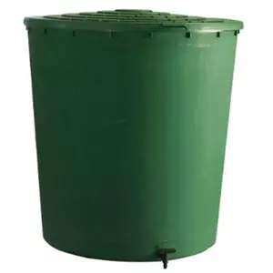 Comparateur de prix : Habitat et Jardin Récupérateur d'eau rond 500 L vert
