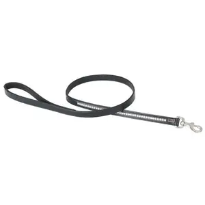 Laisse pour chien T de T Clincher Noir 125 cm LAISSE01-NOIR/BLANC pas cher