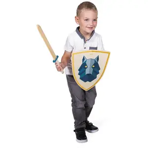 Set Bouclier et Epée Chevalier 'Loup' JANOD - Produit FSC TM - Dès 3 Ans pas cher