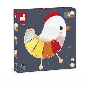 Janod Xylo Poulette Ferme Multicolore pas cher