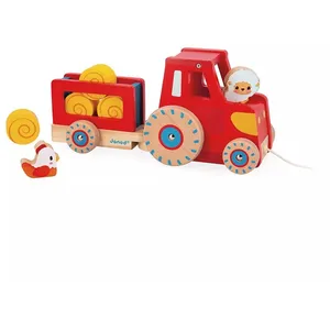 Comparateur de prix : Jeu d'éveil Janod Ferme Tracteur à tirer