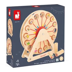 Jeu de stratégie en bois Janod Applepop Grande Roue et 16 Pions pas cher