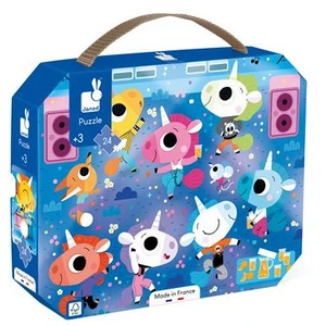 Comparateur de prix : Puzzle Janod Concert Rock Licornes avec Poster 24 pièces