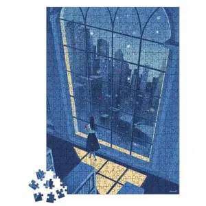 Puzzle la Nuit Bleue - JANOD - 500 Pièces - Carton et Emballage FSC TM - Dès 8 Ans pas cher