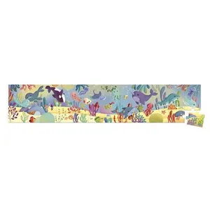Comparateur de prix : Puzzle en carton Janod Frise Les animaux marins avec poster 36 pièces