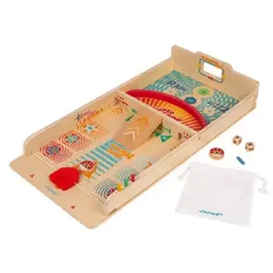 JANOD Jeu de Palets - Jeu d'Adresse en Bois - 6 ans - 2 joueurs - 10 pièces pas cher