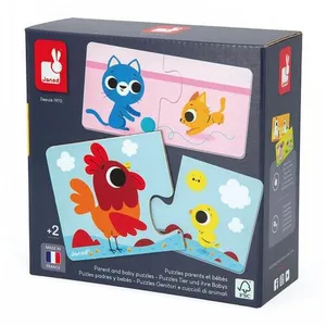 Puzzles 24 pièces Janod Parents et Bébés pas cher