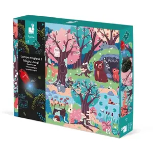 JANOD Puzzle phosphorescent 24 pièces : Puzzle magique : La forêt pas cher