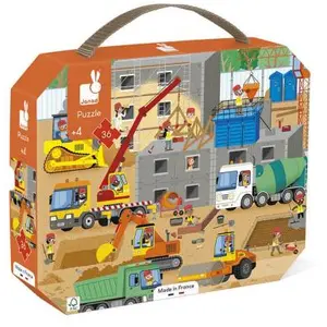 Puzzle enfant 36 pièces Janod Chantier