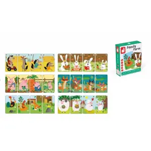 Jeu de 7 familles - JANOD - Family Farm - Thème ferme - Multicolore pas cher