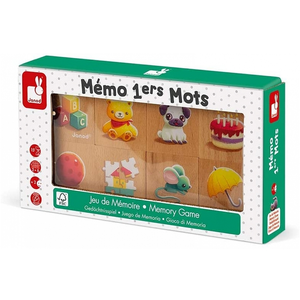 Jeu de Mémoire 1ers Mots en bois JANOD pour enfant dès 2 ans pas cher