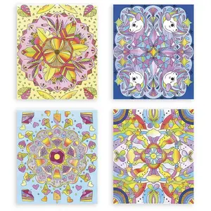 Comparateur de prix : Kit créatif Janod Peinture arc en ciel Mandalas 4 tableaux TU