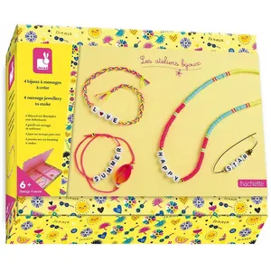 Comparateur de prix : Kit créatif Janod 4 Bijoux à Messages à créer TU