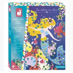 Janod - Coffret Créatif Sequins À Coller Sirènes