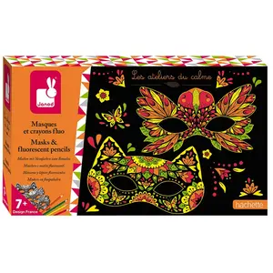 Comparateur de prix : Kit créatif Janod masques et crayons fluo