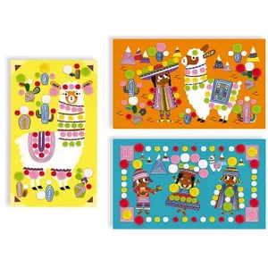 Kit créatif Janod Pompons Lamas pas cher