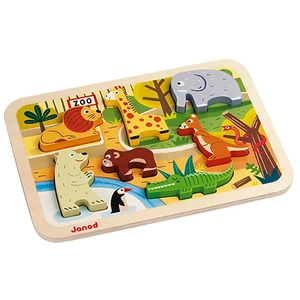 Comparateur de prix : JANOD Puzzle en Bois Zoo Chunky - Apprentissage Amusant pour Enfants - Neuf
