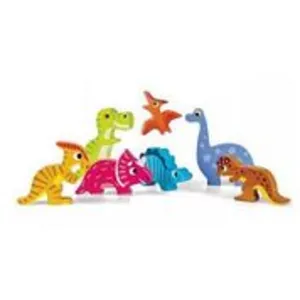 Comparateur de prix : Puzzle Dinosaures 7 pcs en bois JANOD - Dès 18 Mois