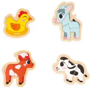 Comparateur de prix : 4 puzzles évolutifs MULTICOLORE Janod