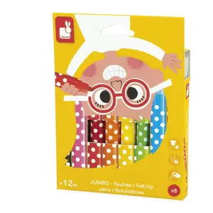 Comparateur de prix : Lot de 8 feutres - Jumbo - Janod