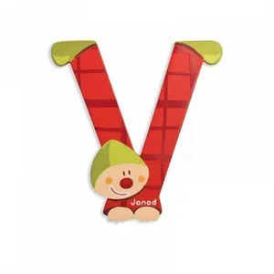 Comparateur de prix : JANOD Lettre décorative Clown V en bois