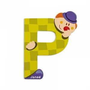 Comparateur de prix : JANOD Lettre décorative Clown P en bois