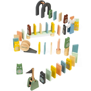 Jeu De Dominos Sweet Cocoon En Bois Janod - Dès 3 Ans Jaune pas cher