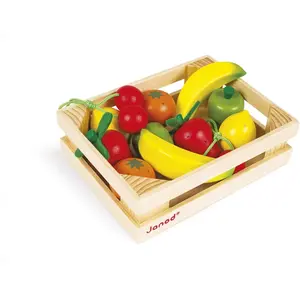 JANOD - Cagette de 12 fruits (bois) - Dès 3 Ans pas cher