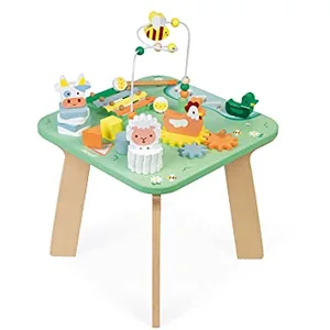 Comparateur de prix : Janod - Table d'activités Jolie prairie Multicolore taille unique