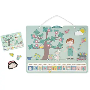Janod - Calendrier des Saisons - EN Multicolore taille unique pas cher