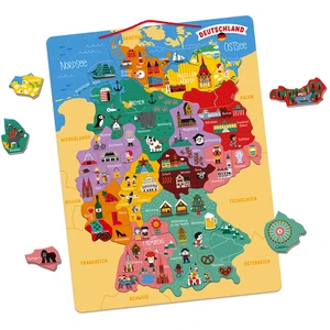 Janod - Puzzle carte d'Allemagne magnétique pas cher
