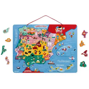 Janod Puzzle carte magnétique Péninsule Ibérique 40x30 cm pas cher