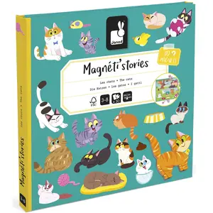 Janod Magneti Stories Les Chats Multicolore pas cher