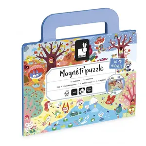 Puzzle magnétique 36 pièces Janod 4 saisons pas cher